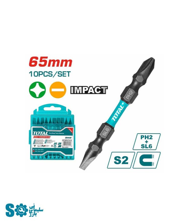 سری پیچ گوشتی توتال یکسر چهارسو یکسر دوسو مدل TACIM16HL133 ( - + )