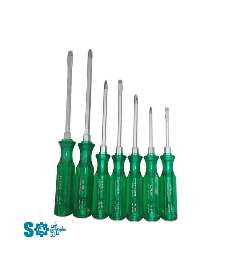 پیچ گوشتی ضربه خور پیژن مجموعه 7 عددی مدل NTS-2106