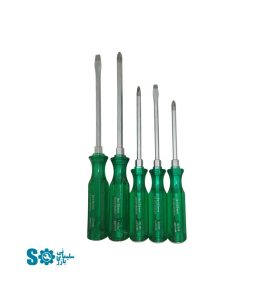 پیچ گوشتی ضربه خور پیژن مجموعه 7 عددی مدل NTS-2106