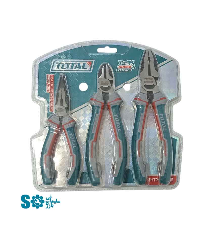 ست انبر صنعتی توتال مجموعه 3 عددی مدل THT2K0301S